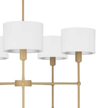 Luster na štapu MADELA 5xE14/40W/230V bijela/bež