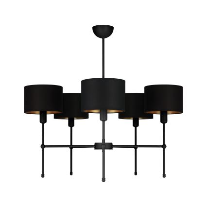 Luster na štapu MADELA 5xE14/40W/230V crna