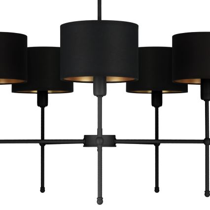 Luster na štapu MADELA 5xE14/40W/230V crna