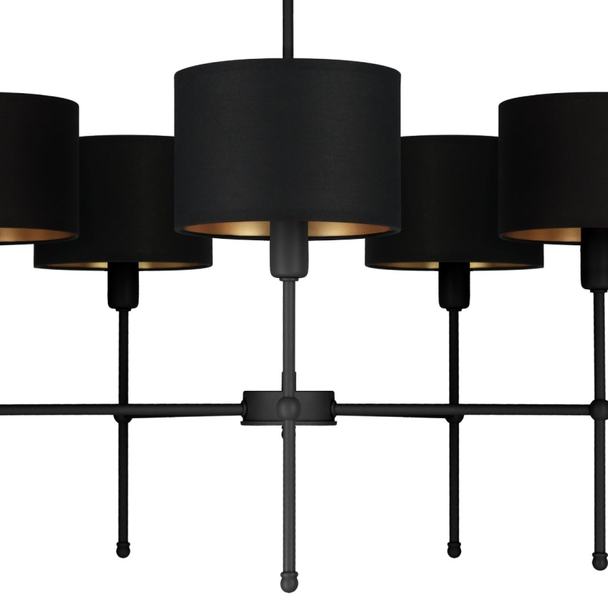 Luster na štapu MADELA 5xE14/40W/230V crna