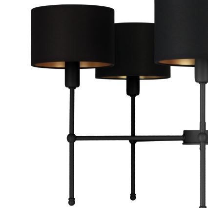 Luster na štapu MADELA 5xE14/40W/230V crna