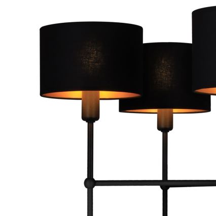 Luster na štapu MADELA 5xE14/40W/230V crna