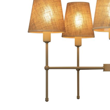 Luster na štapu MADELA 5xE14/40W/230V juta/bež