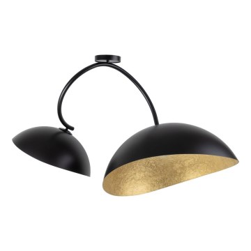 Luster na štapu SPACE 2xE27/60W/230V crna/zlatna