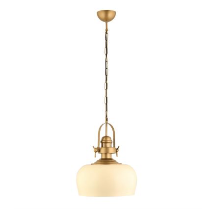 Luster na užadici MONZA 1xE27/40W/230V promjer 30 cm kremasta/bronzana