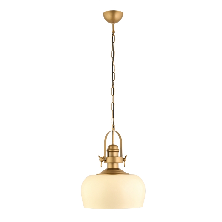 Luster na užadici MONZA 1xE27/40W/230V promjer 30 cm kremasta/bronzana
