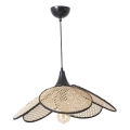 Luster na uže FUME 1xE27/40W/230V pr. 45 cm crna/bež