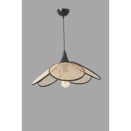 Luster na uže FUME 1xE27/40W/230V pr. 45 cm crna/bež