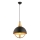 Luster na uže MONZA 1xE27/40W/230V promjer 30 cm crna/zlatna