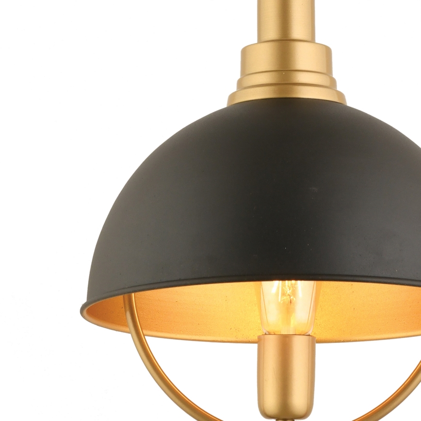 Luster na uže MONZA 1xE27/40W/230V promjer 30 cm crna/zlatna