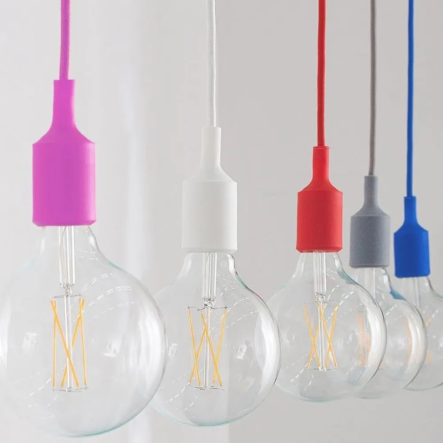 Luster na užetu 1xE27/60W/230V tirkizna