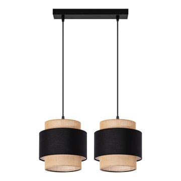 Luster na užetu 2xE27/60W/230V bež boja