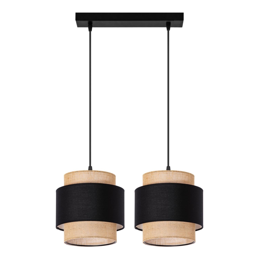 Luster na užetu 2xE27/60W/230V bež boja