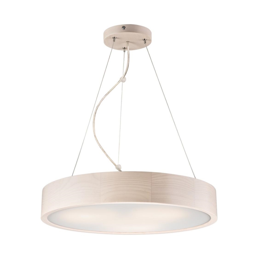 Luster na užetu 3xE27/60W/230V ? 47 cm borovina