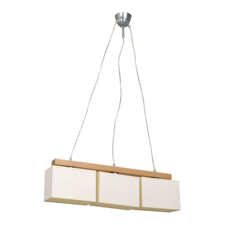 Luster na užetu 3xE27/60W/230V bukovina