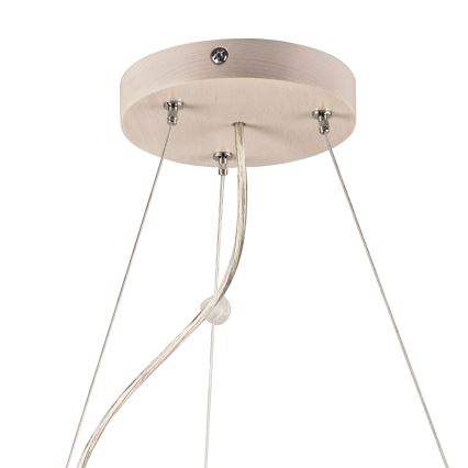 Luster na užetu 3xE27/60W/230V ? 47 cm borovina