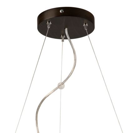 Luster na užetu 3xE27/60W/230V ? 47 cm borovina