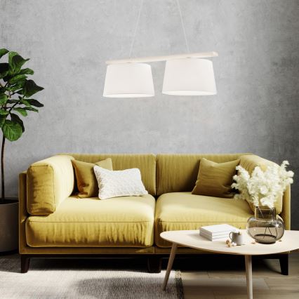 Luster na užetu AIDA 2xE27/60W/230V hrast