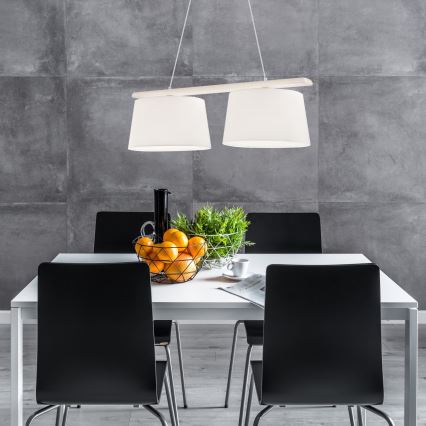 Luster na užetu AIDA 2xE27/60W/230V hrast