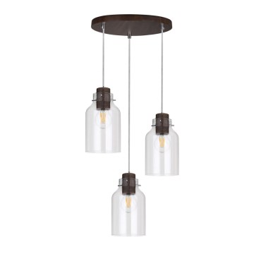 Luster na užetu ALESSANDRO 3xE27/60W/230V bukovina