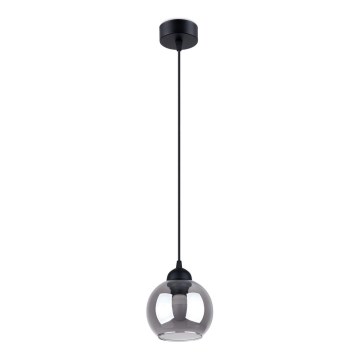 Luster na užetu ALINO 1xE27/60W/230V crna