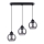 Luster na užetu ALINO 3xE27/60W/230V crna