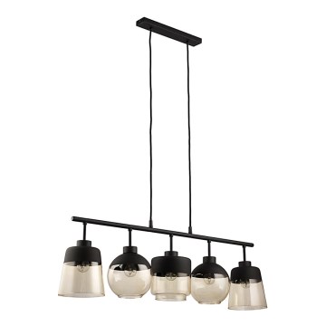 Luster na užetu AMBER 5xE27/60W/230V
