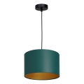 Luster na užetu ARDEN 1xE27/60W/230V promjer 25 cm zelena/zlatna