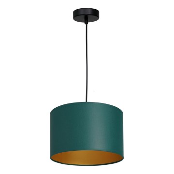 Luster na užetu ARDEN 1xE27/60W/230V promjer 25 cm zelena/zlatna