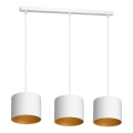 Luster na užetu ARDEN 3xE27/60W/230V bijela/zlatna
