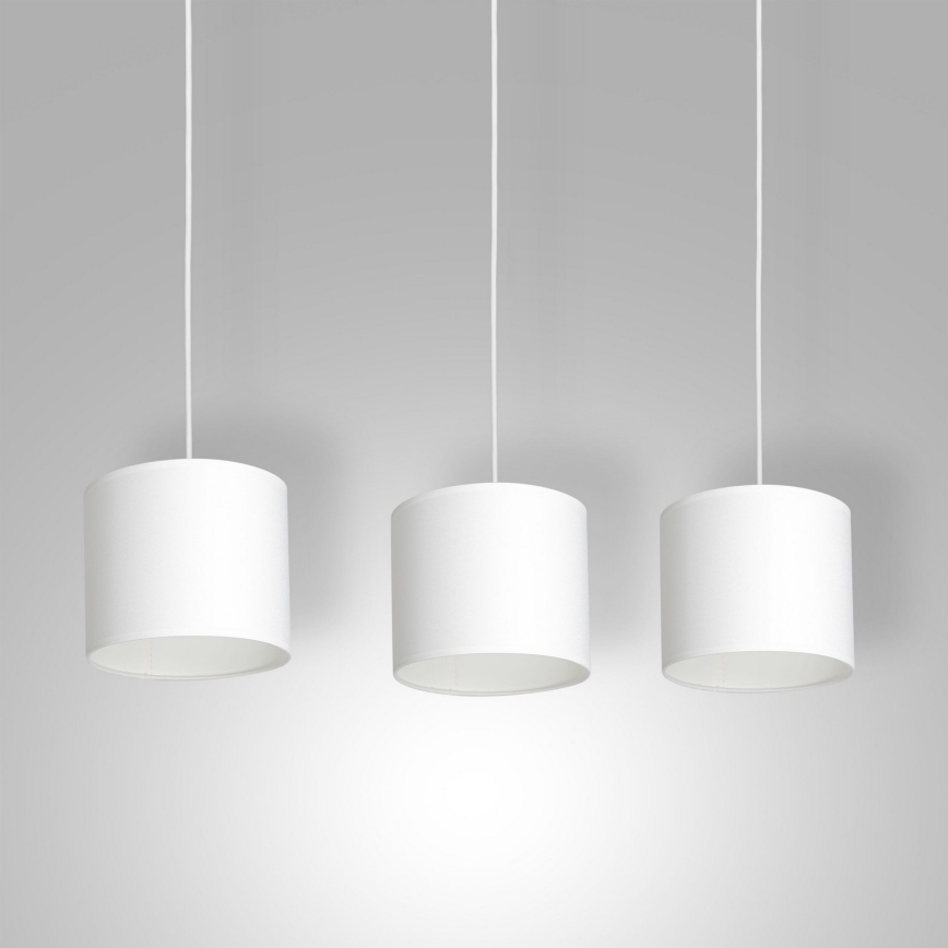 Luster na užetu ARDEN 3xE27/60W/230V bijela