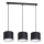 Luster na užetu ARDEN 3xE27/60W/230V crna/bijela