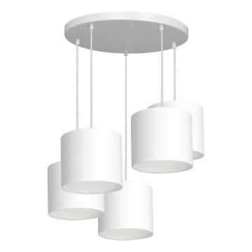 Luster na užetu ARDEN 5xE27/60W/230V bijela