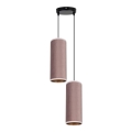 Luster na užetu AVALO 2xE27/60W/230V promjer 20 cm ružičasta/mesing