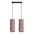 Luster na užetu AVALO 2xE27/60W/230V ružičasta/mesing