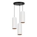 Luster na užetu AVALO 3xE27/60W/230V promjer 35 cm bijela/mesing