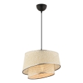 Luster na užetu BARETTE 1xE27/60W/230V krem/zlatno kromirani