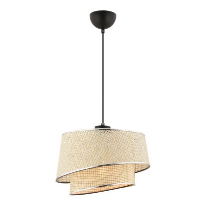 Luster na užetu BARETTE 1xE27/60W/230V krem/zlatno kromirani