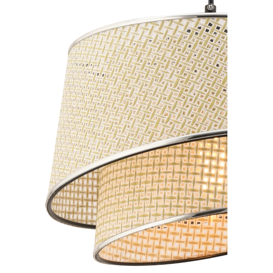 Luster na užetu BARETTE 1xE27/60W/230V krem/zlatno kromirani