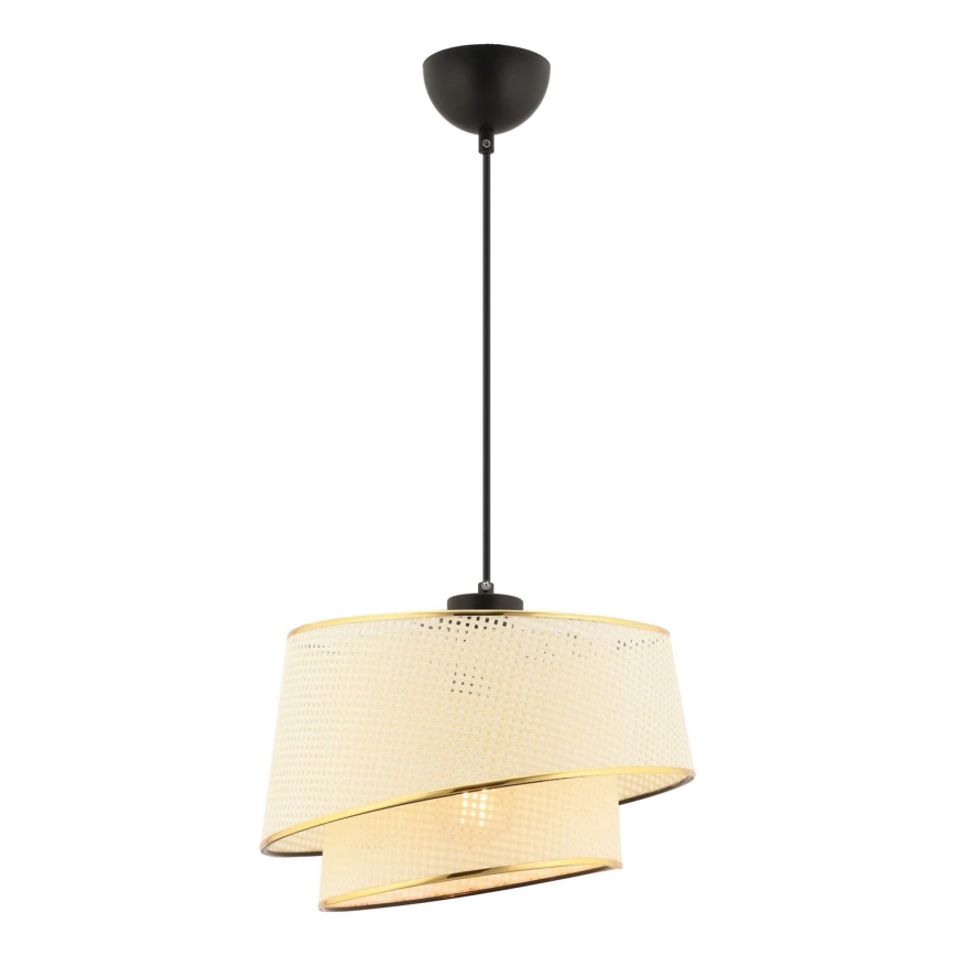 Luster na užetu BARETTE 1xE27/60W/230V krem/ zlato