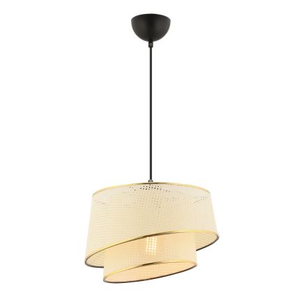 Luster na užetu BARETTE 1xE27/60W/230V krem/ zlato