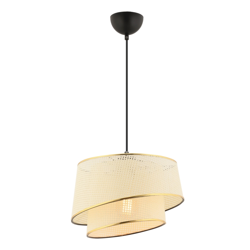 Luster na užetu BARETTE 1xE27/60W/230V krem/ zlato