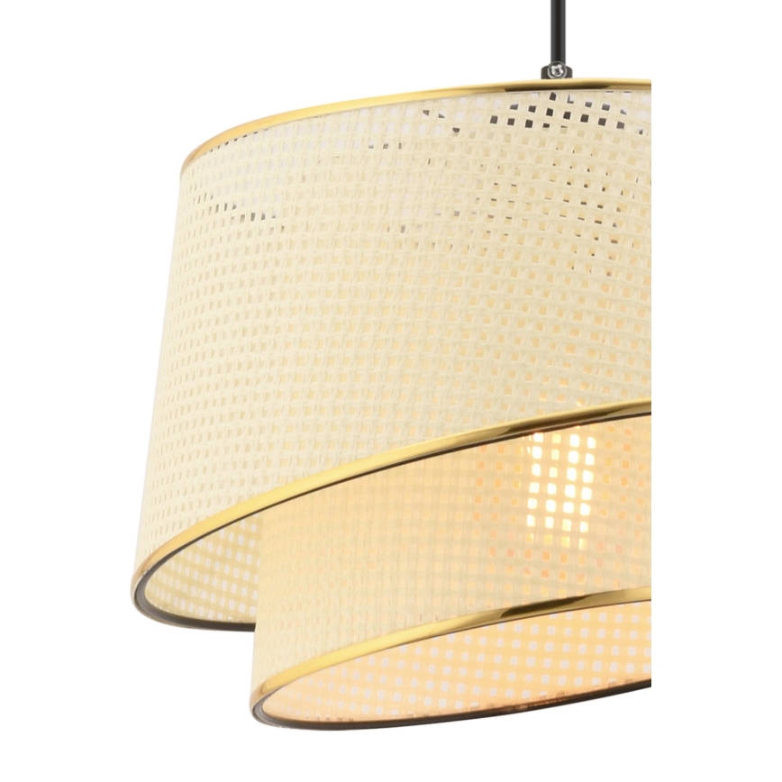 Luster na užetu BARETTE 1xE27/60W/230V krem/ zlato