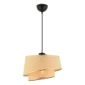 Luster na užetu BARETTE 1xE27/60W/230V smeđa/zlatna