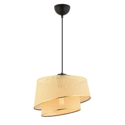 Luster na užetu BARETTE 1xE27/60W/230V smeđa/zlatna