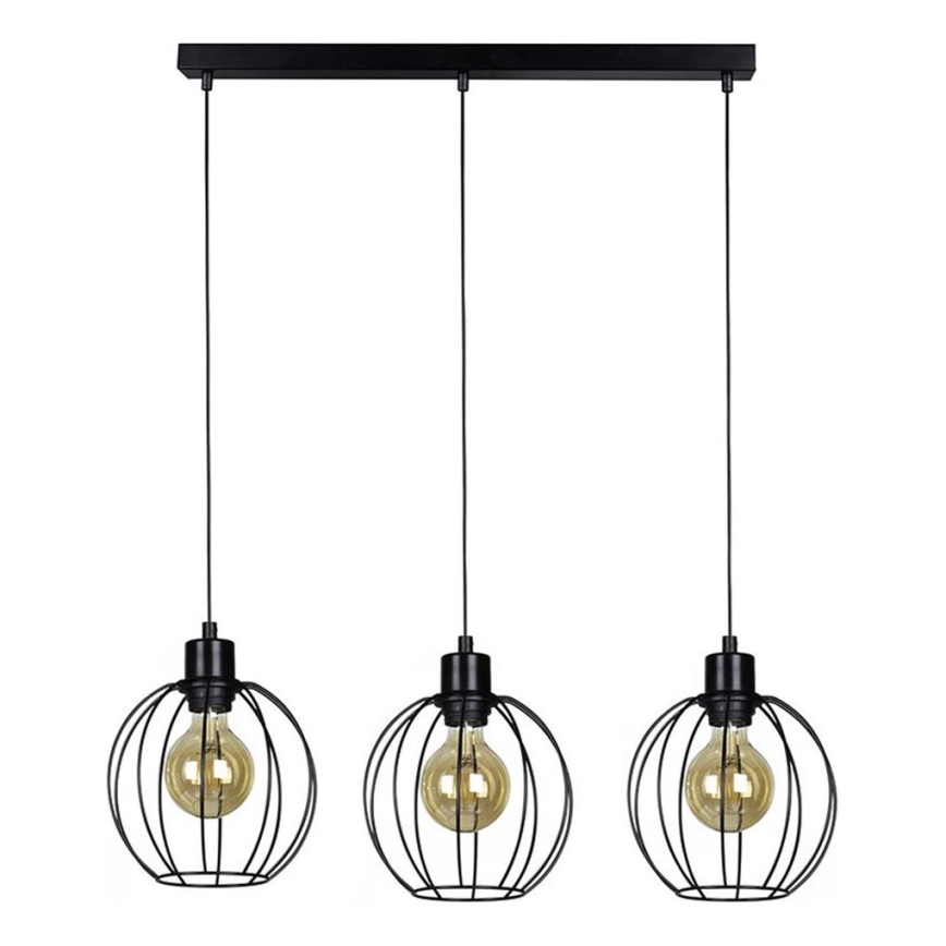 Luster na užetu BERIS 3xE27/60W/230V hrast