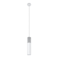 Luster na užetu BORGIO 1xGU10/40W/230V beton/metal bijela