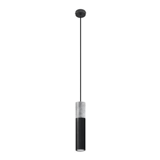 Luster na užetu BORGIO 1xGU10/40W/230V beton/metal crna