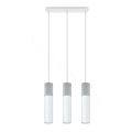 Luster na užetu BORGIO 3xGU10/40W/230V beton/metal bijela