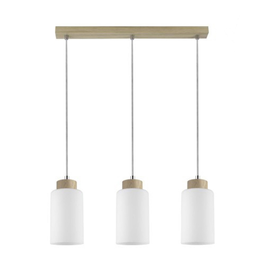 Luster na užetu BOSCO 3xE27/60W/230V hrast